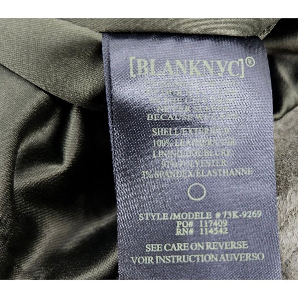 New Blank NYC Suede Moto Jacket Womens M Rosemary Green Leather Crop Blank NYC - Picture 5 of 7